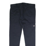 DICKIES Mens Polyester Blend Navy Slim Straight Trousers W38 L32 Workwear