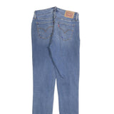 LEVI'S 711 Womens Jeans Blue Slim Skinny Denim Medium W25 L32 Stretch Zip
