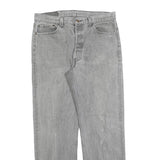 LEVI'S Mens Jeans Grey Regular Straight Denim W34 L32 Casual Button Fly