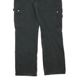 CARHARTT Womens Cotton Blend Black Regular Cargo Trousers W32 L30 Durable