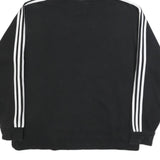 ADIDAS Mens Black Hoodie XL Logo Sweatshirt Cotton Blend Casual Sportswear