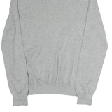 TOMMY HILFIGER Mens Grey Cotton Plain Full Zip Jumper Crew Neck Knit S