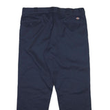 DICKIES Mens Cotton Blend Navy Blue Regular Fit Straight Leg Trousers W40 L32