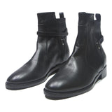 BALENCIAGA Womens Ankle Boots Black Leather UK 4 Stylish Chic Comfortable