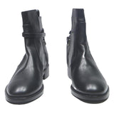 BALENCIAGA Womens Ankle Boots Black Leather UK 4 Stylish Chic Comfortable