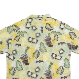 ISLAND FEVER Mens Green Yellow Cotton Hawaiian Shirt M Summer Tropical Relaxed