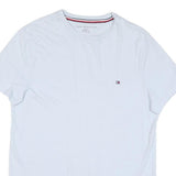 TOMMY HILFIGER Womens White XS T-Shirt Short Sleeve Crew Neck Classic Cotton