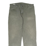 DICKIES Mens Jeans Olive Green Regular Straight Denim Fair W40 L34 Workwear Zip