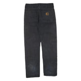 CARHARTT Mens Cotton Blend Black Regular Fit Straight Leg Trousers W32 L32