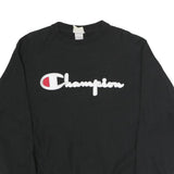 CHAMPION REVERSE WEAVE Mens Black Crew Neck L Cotton Blend Logo Sweatshirt