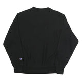 CHAMPION REVERSE WEAVE Mens Black Crew Neck L Cotton Blend Logo Sweatshirt