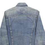 LEVI'S Mens Blue Denim Jacket M Cotton Button Closure Classic Western Style