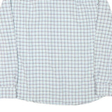 NAUTICA Mens White & Blue Check Shirt XL Cotton Blend Long Sleeve Classic Fit