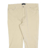 ZER BERUS Womens Jeans Beige Regular Straight Denim W40 L28 Zip Cotton Blend