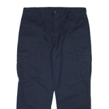 DICKIES Mens Cotton Blend Navy Regular Fit Straight Leg Trousers W40 L30