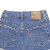 LEVI'S Womens Denim Blue Cut-Off Shorts S W22 Distressed Hem Casual