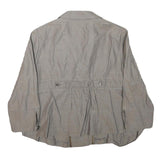 MAX&CO Womens Beige Cotton Blend Button Jacket M Checked Stylish Classic