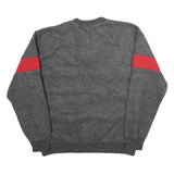 VAN HEUSEN Mens Grey & Red Jumper Pullover Round Neck Basic Knit M Casual Style