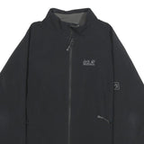 JACK WOLFSKIN Womens Black Outdoor Jacket 2XL Zip Plain Functional Comfort