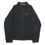 JACK WOLFSKIN Womens Black Outdoor Jacket 2XL Zip Plain Functional Comfort