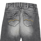 BUCK ROJER Mens Cotton Blend Grey Casual Denim Shorts XL W34