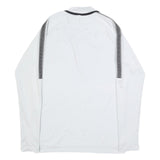 NIKE Mens White Paris Saint Germain 1/4 Zip Sweatshirt S Athletic Sportswear