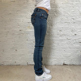 Mek Dnm Embroidered Jeans - 32W UK 10 Blue Cotton