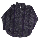 AVIA Womens Purple & Grey Zip Jacket M Cotton Patterned Casual Lightweight