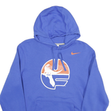 NIKE Mens Blue Pullover Hoodie M Cotton Blend Drawstring Hood Kangaroo Pocket