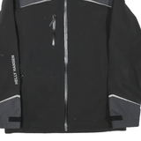 HELLY HANSEN Mens Black & Grey Zip Jacket S Polyester Blend Outdoor Casual