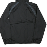 STARTER Mens Black Zip Hooded Sweatshirt L Polyester Blend Lightweight