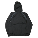 STARTER Mens Black Zip Hooded Sweatshirt L Polyester Blend Lightweight