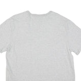 CHAMPION Mens Grey Modern T-Shirt L Short Sleeve Crew Neck Red Logo Embroidery