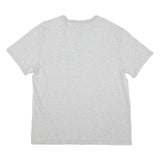 CHAMPION Mens Grey Modern T-Shirt L Short Sleeve Crew Neck Red Logo Embroidery