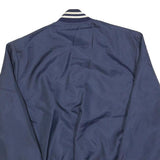 AVON SPORTSWEAR Mens Navy Blue Polyester Button Jacket L Plain Classic Bomber