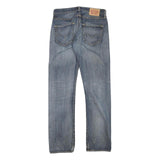LEVI'S 501 Mens Jeans Blue Regular Straight Denim Medium W30 L32 Classic Button