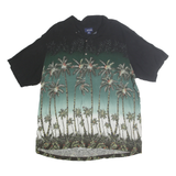 ARTHOUSE Mens Black & Green Palm Tree Rayon Shirt 2XL Summer Vacation Casual