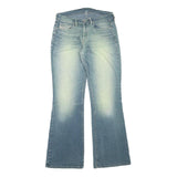 DIESEL Womens Blue Regular Flared Denim Medium W28 L31 Classic Cotton Blend Zip