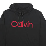 CALVIN KLEIN Womens Black Sweatshirt XL High Neck Pullover Cotton Blend Casual