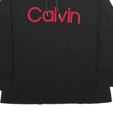 CALVIN KLEIN Womens Black Sweatshirt XL High Neck Pullover Cotton Blend Casual