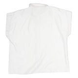 CANDA Mens White Polyester Plain Shirt L Button Sleeve Casual Relaxed Fit