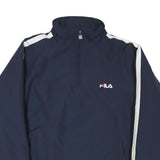 FILA Mens Navy Blue Track Jacket S Polyester Blend Zip Retro Sportswear