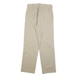 DICKIES Mens Cotton Beige Regular Straight Trousers W32 L32 Workwear Classic Fit