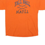 JERZEES Mens Orange Fall Ball Natll Graphic T-Shirt XL Short Sleeve Crew Neck