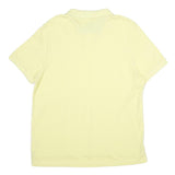 CHAPS Mens Yellow Short Sleeve Plain Polo Shirt L Cotton Casual Summer