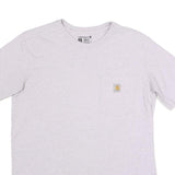 CARHARTT Womens White Grey Speckle Pocket T-Shirt M Short Sleeve Crew Neck Plain