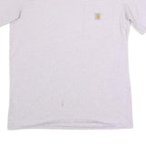 CARHARTT Womens White Grey Speckle Pocket T-Shirt M Short Sleeve Crew Neck Plain