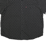 LEVI'S Mens Black & White Cotton Blend Printed Shirt 2XL Short Sleeve Casual