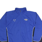 NIKE Mens Blue & Black Track Jacket L Polyester Blend Zip Sports Football SKS