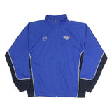 NIKE Mens Blue & Black Track Jacket L Polyester Blend Zip Sports Football SKS